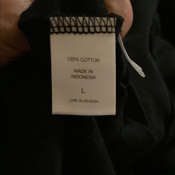 New York & Co Black Cap Sleeve A-line dress 100 % cotton size L - Picture 8 of 8